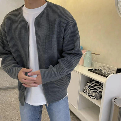 Federico™ - Cardigan a Coste con Tasche Frontali