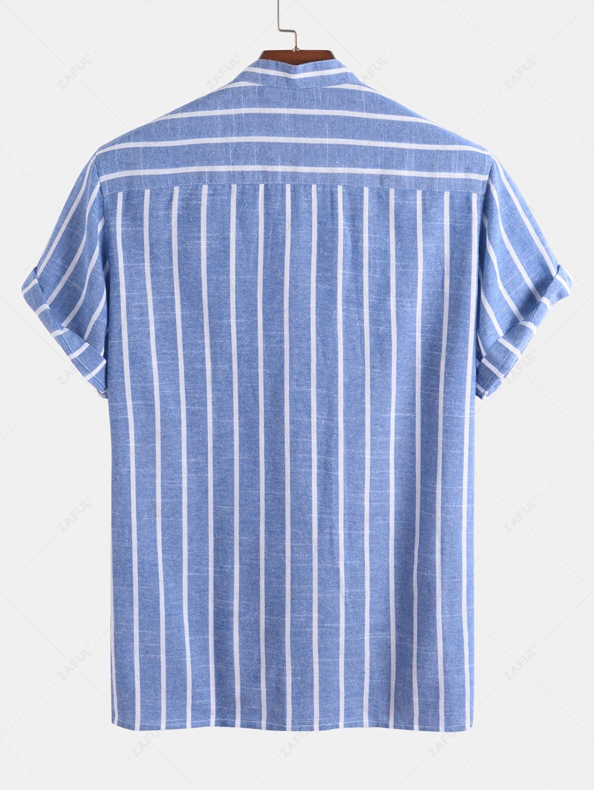 Ambrosi™ - Set da Uomo Casual con Camicia a Righe e Pantaloncini