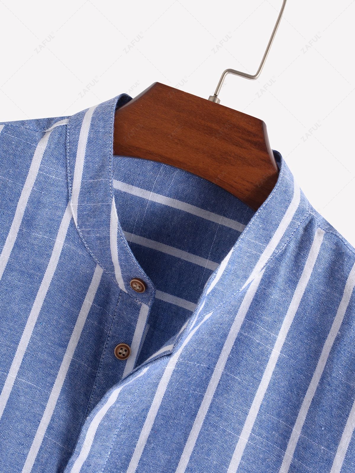 Ambrosi™ - Set da Uomo Casual con Camicia a Righe e Pantaloncini