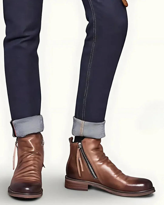 Leren Enkelboots voor Mannen