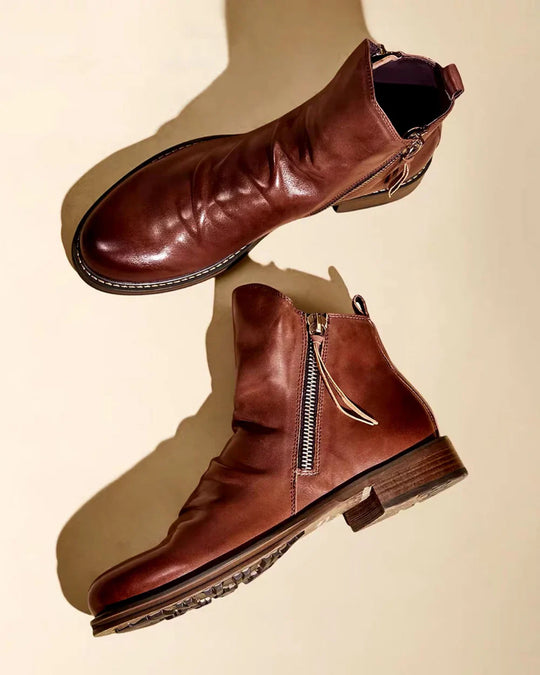 Leren Enkelboots in gebruik