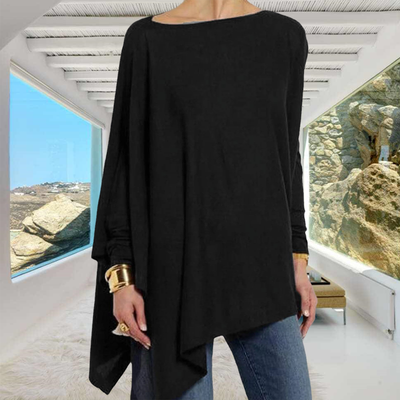 Elisa™ - Maglia a Maniche Lunghe a Tinta Unita per Donna