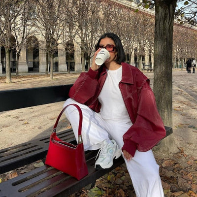 Amara™ - Giacca in pelle oversize
