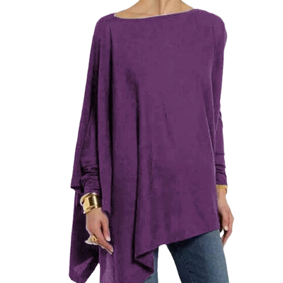 Elisa™ - Maglia a Maniche Lunghe a Tinta Unita per Donna