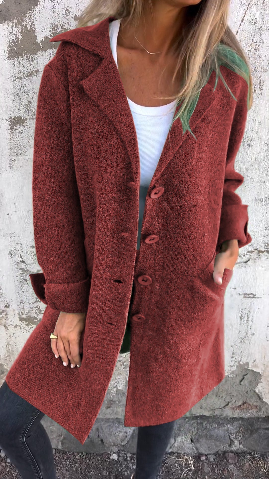 Giulia™ | Cappotto lungo casual con revers