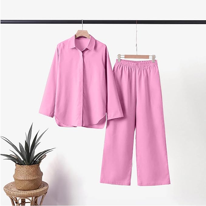 Viola™ - Set di Camicia e Pantaloni in Cotone e Lino Resistenti
