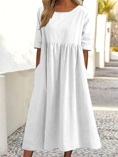 Celia™ | Abito Midi con Mezze Maniche