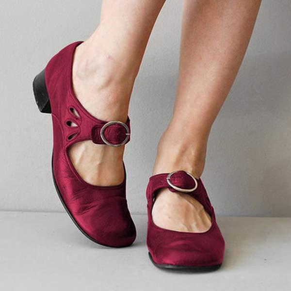 Jolanda™ - Scarpe Vintage a Tacco Basso