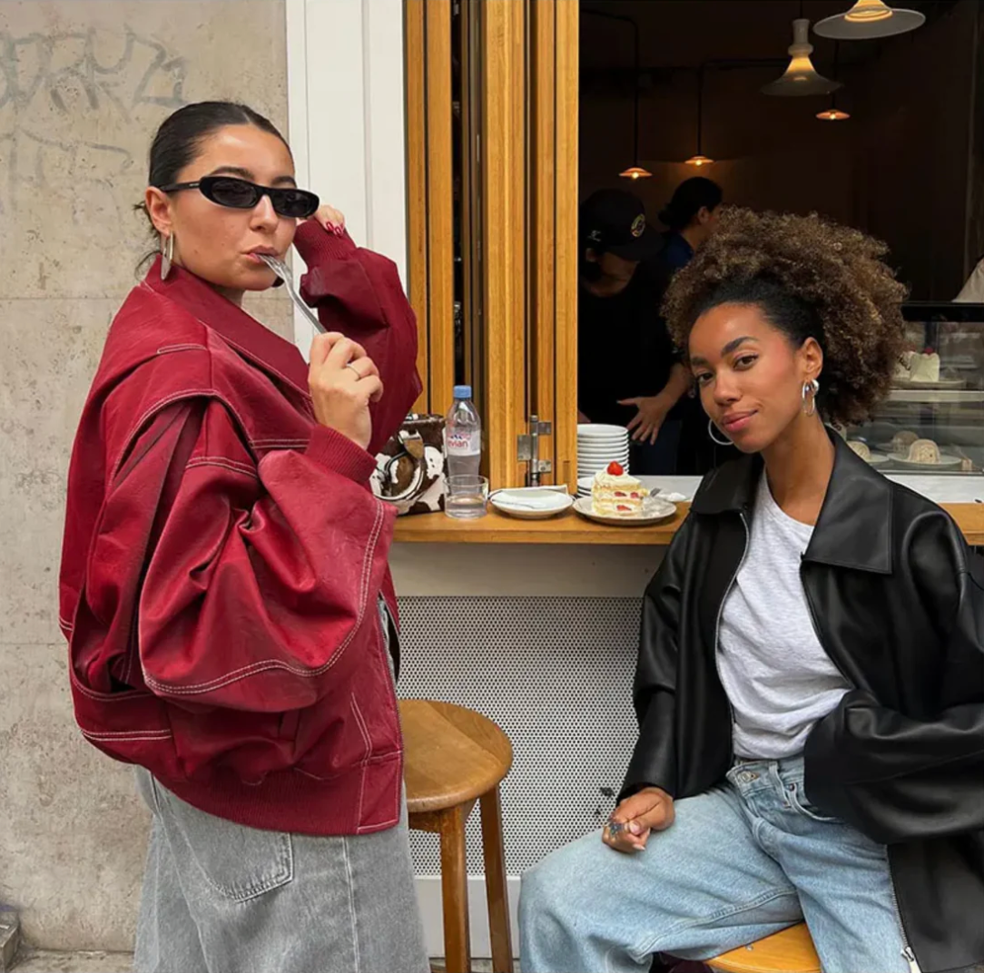 Amara™ - Giacca in pelle oversize