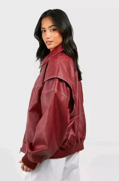 Amara™ - Giacca in pelle oversize