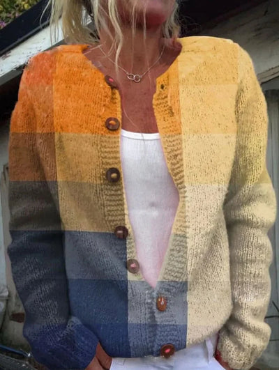 Fiora™ - Cardigan con Motivo Floreale