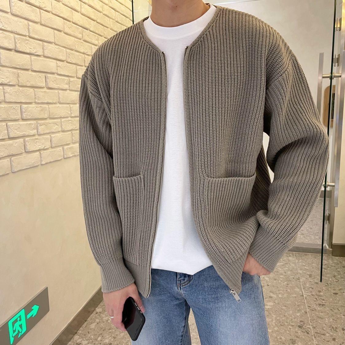 Federico™ - Cardigan a Coste con Tasche Frontali