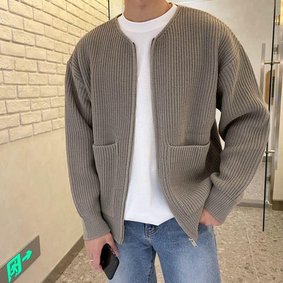 Federico™ - Cardigan a Coste con Tasche Frontali