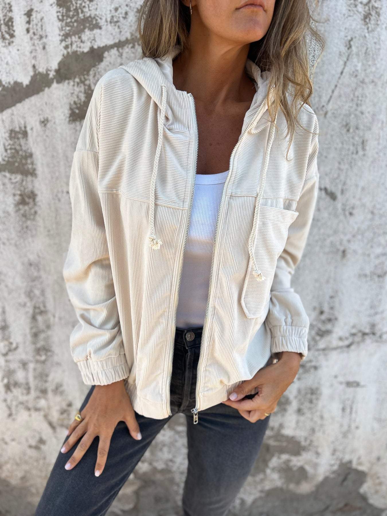 Ariella™ - Giacca Casual con Cappuccio e Cerniera