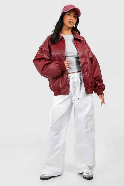 Amara™ - Giacca in pelle oversize