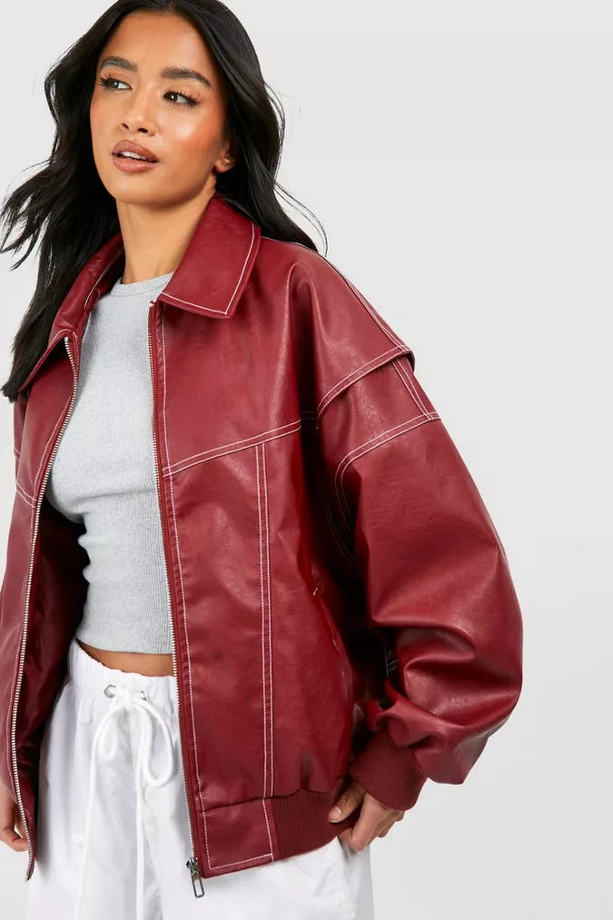 Amara™ - Giacca in pelle oversize