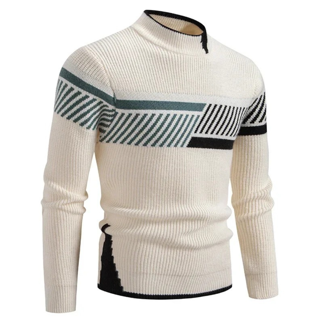 Jonas™ - Maglione Geometrico a Collo Alto per Uomo
